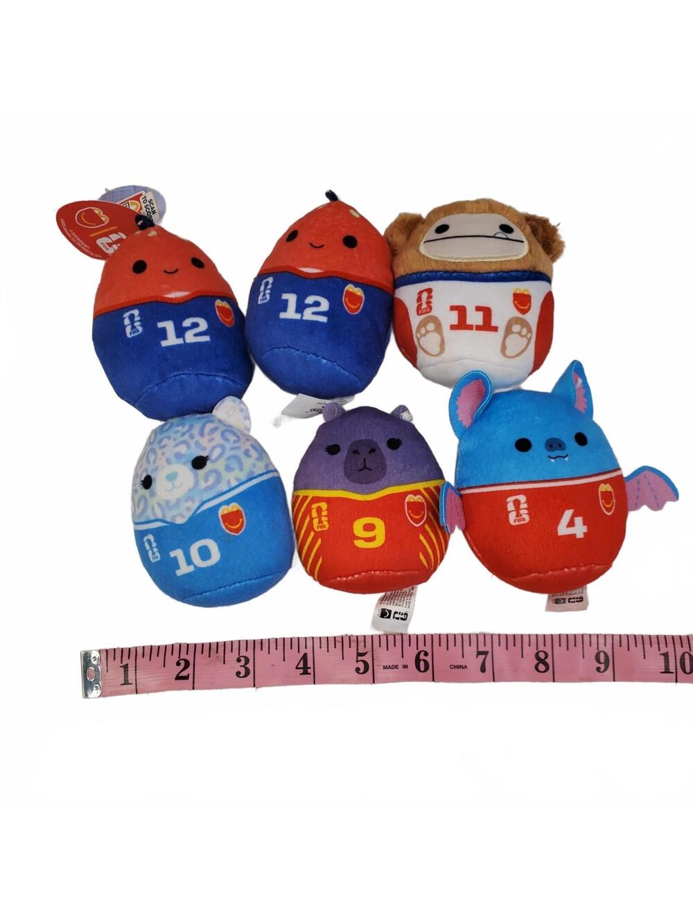 World Cup McDonalds Squishmallows plush Lot of 6 Dolan Benny Lindsay Debra Boyle